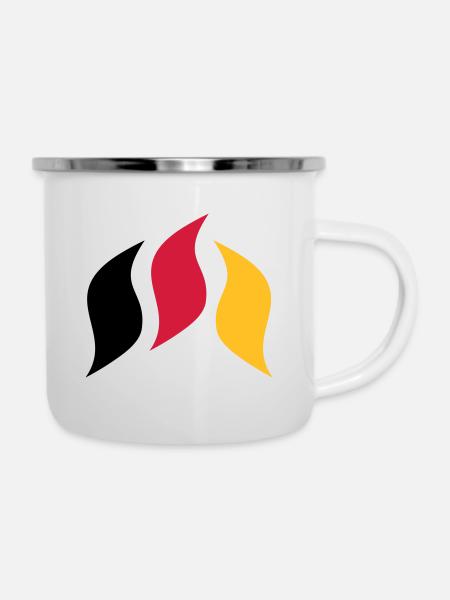 Country flames flag - Camper Mug - white
