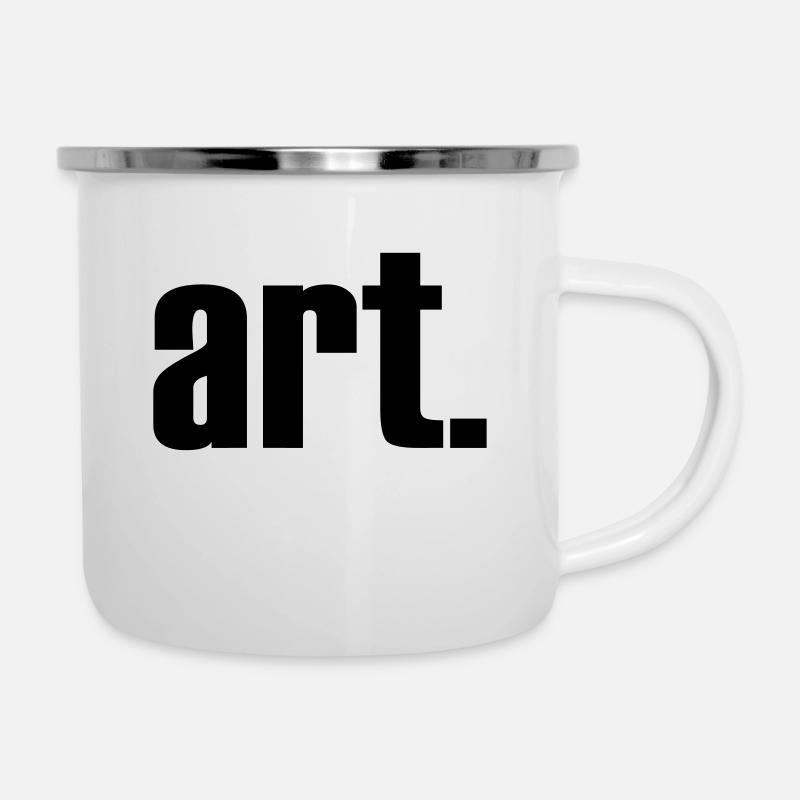 genre - Tasse émaillée - blanc