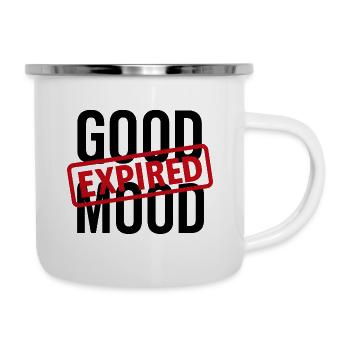 GOOD MOOD EXPIRED - Emaille-Tasse - Weiß - Rechts