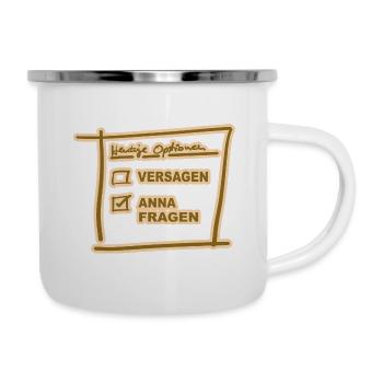 Anna - Emaille-Tasse - Weiß - Rechts