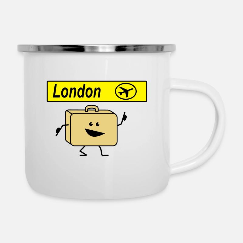 Suitcase london - Camper Mug - white