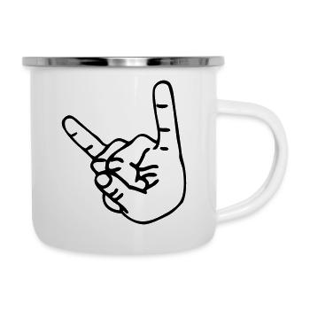 French fries fork for headbangers - Camper Mug - white - Right
