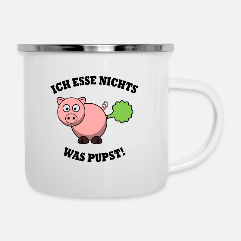 Vegan vegetarian - pig - Camper Mug - white