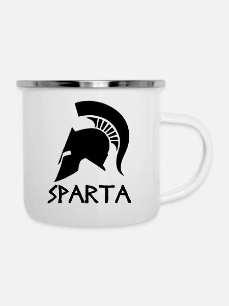 Sparta - Emaille-Tasse - Weiß