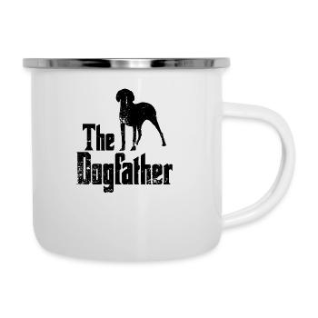 Le Dogfather, chien Weimaraner, cadeau amusant - Tasse émaillée - blanc - Droite