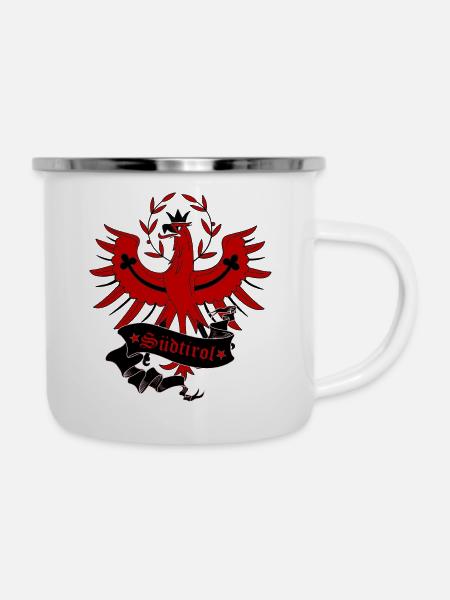 Südtirol - Emaille-Tasse - Weiß