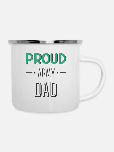STOLZER ARMEE-VATI - Emaille-Tasse - Weiß