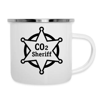 shérif co2 - Tasse émaillée - blanc - Droite