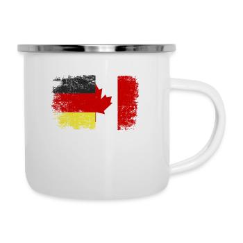 Kanada Kanada-Flagge Deutschland Cool Geschenk - Emaille-Tasse - Weiß - Rechts