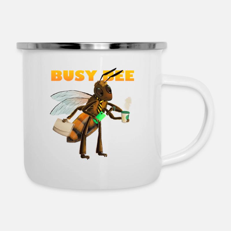 Busy bee - Camper Mug - white