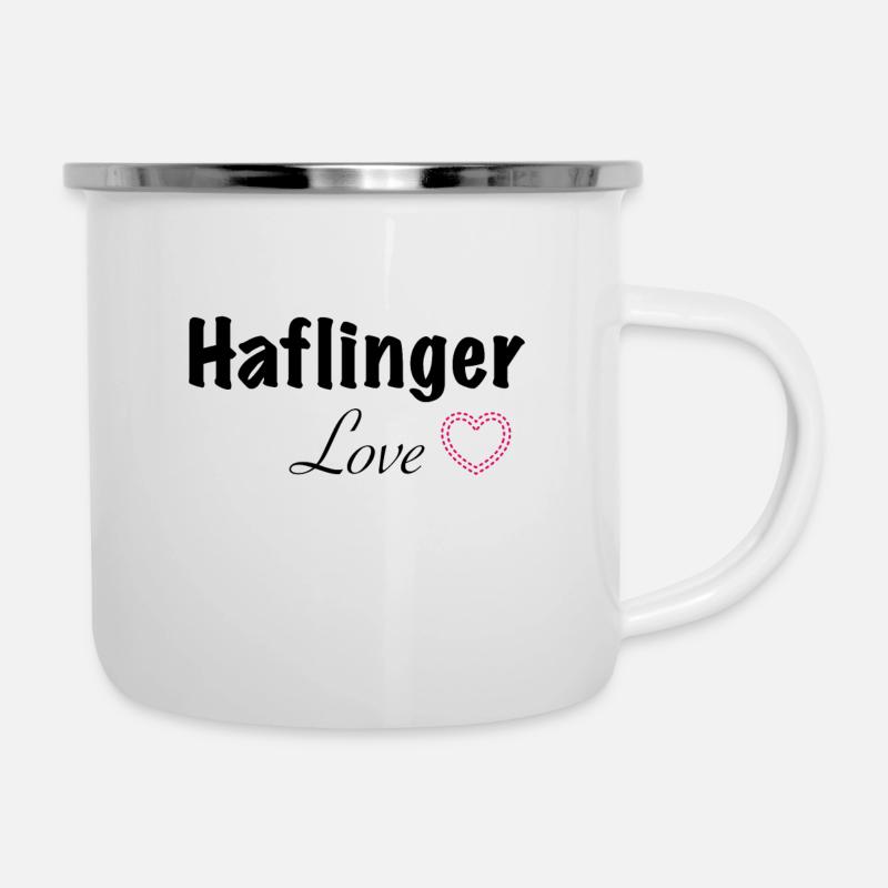 Haflinger Love - Tasse émaillée - blanc