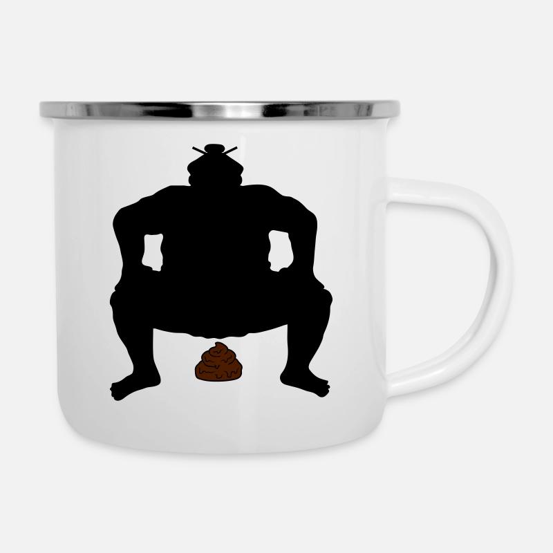Sumo wrestling heap - Camper Mug - white