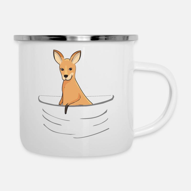 Kangaroo pouch, fanny pack, chest pocket - Camper Mug - white