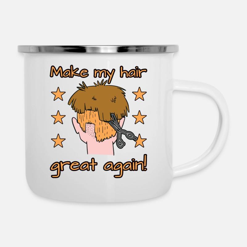 Lockdown Hairstyle - Make my hair great again - Camper Mug - white