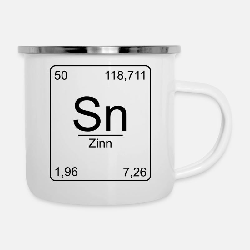 Tin, Periodic Table, Chemistry, Physics, Element, Per - Camper Mug - white