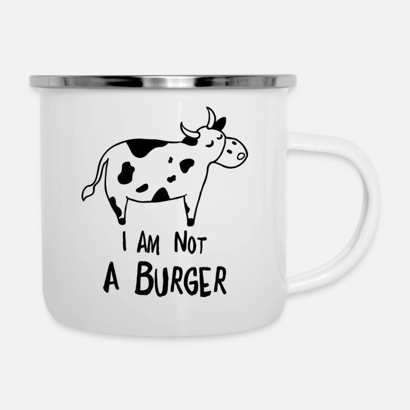 I am not a Burger - Ich bin kein Burger - Emaille-Tasse - Weiß