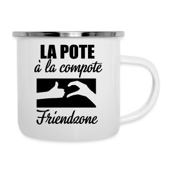 la pote à la compote friendzone - Tasse émaillée - blanc - Droite