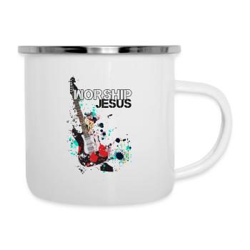 Adorer Jésus - Vêtements chrétiens - Tasse émaillée - blanc - Droite