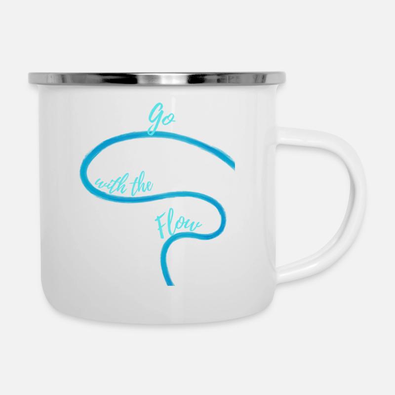 Flow - Emaille-Tasse - Weiß