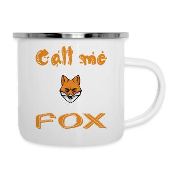 Call me fox - Tasse émaillée - blanc - Droite
