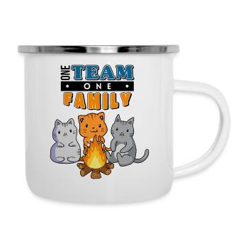 team family cat camping bachelorette - Camper Mug - white - Right
