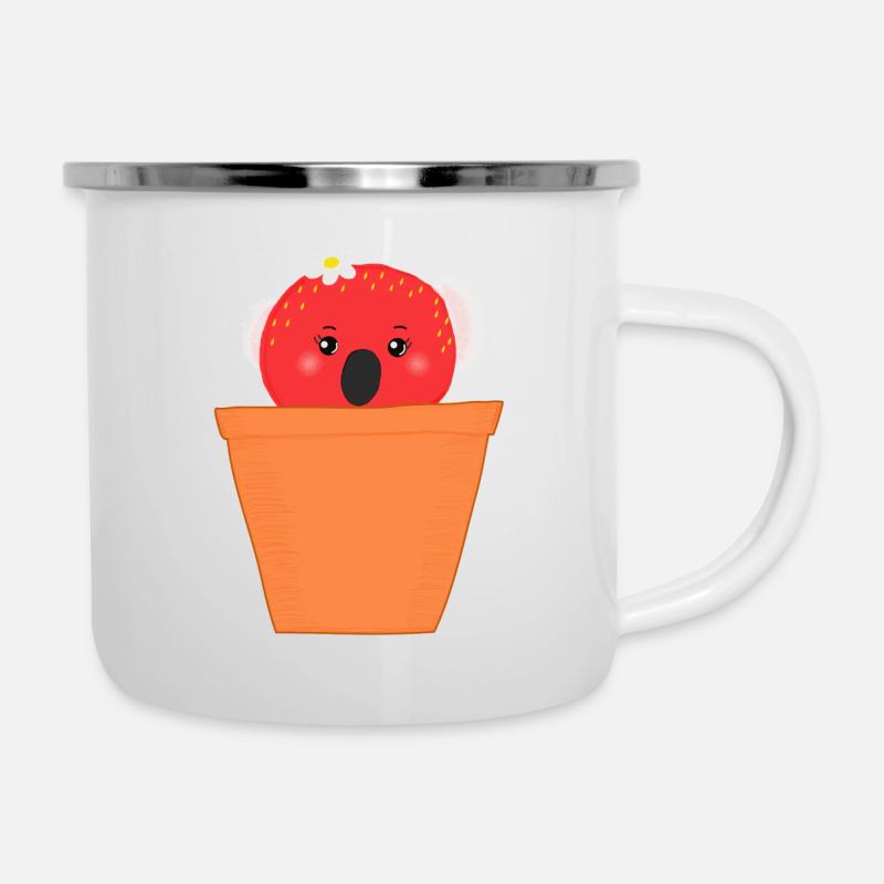 koala fraise - Tasse émaillée - blanc