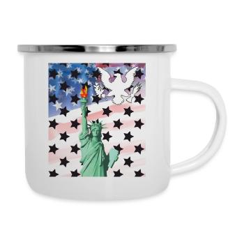 États-Unis, Statue de la Liberté - Tasse émaillée - blanc - Droite