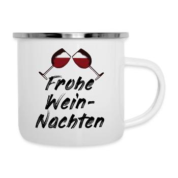 Wein Weihnachten - Emaille-Tasse - Weiß - Rechts
