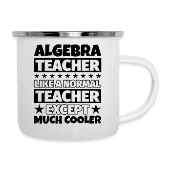 Algebra Lehrer Geschenk - Emaille-Tasse - Weiß - Rechts