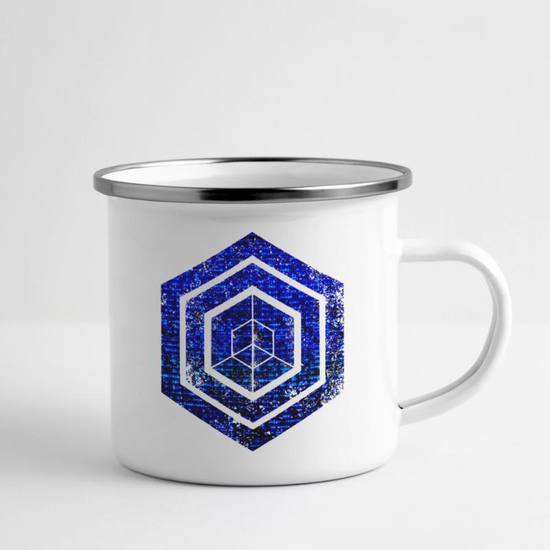 Codage géométrique du programmeur de programmation hexagonale Tasse émaillée