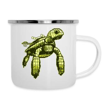 Video Game 8 Bit Turtle - Camper Mug - white - Right