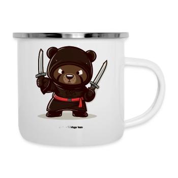 L’art de la guerre des grizzlis - Tasse émaillée - blanc - Droite