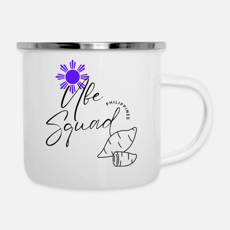 Ube Squad hell - Emaille-Tasse - Weiß