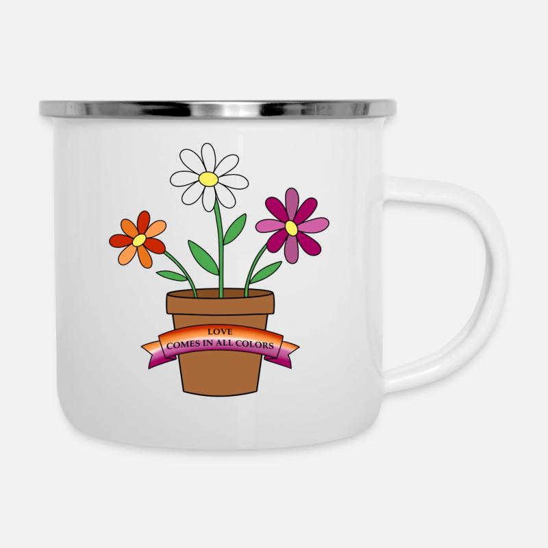 lesbian flowers - Camper Mug - white