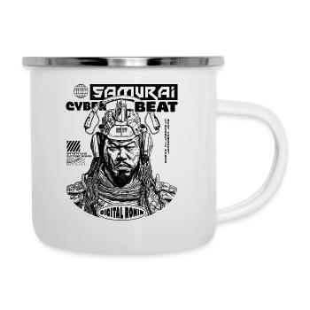Samurai Techno T-Shirt for Anime Fans - Camper Mug - white - Right