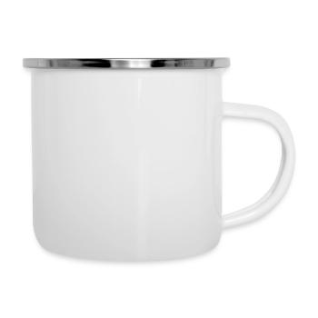hund life is good pfote - Emaille-Tasse - Weiß - Rechts
