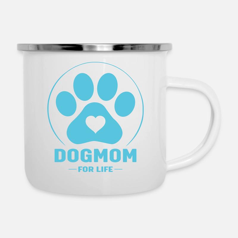 Dog mom for life - Camper Mug - white