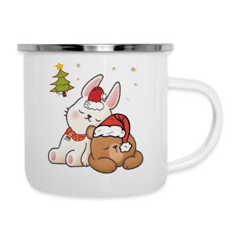 Sapin de Noël - Tasse émaillée - blanc - Droite