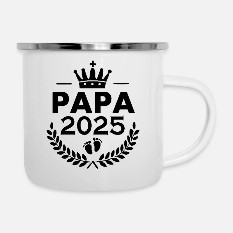 Papa 2025 - Tasse émaillée - blanc
