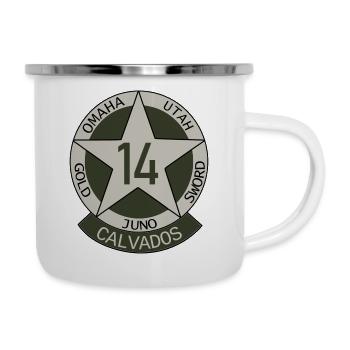 Insigne Militaire Calvados 14 - Tasse émaillée - blanc - Droite