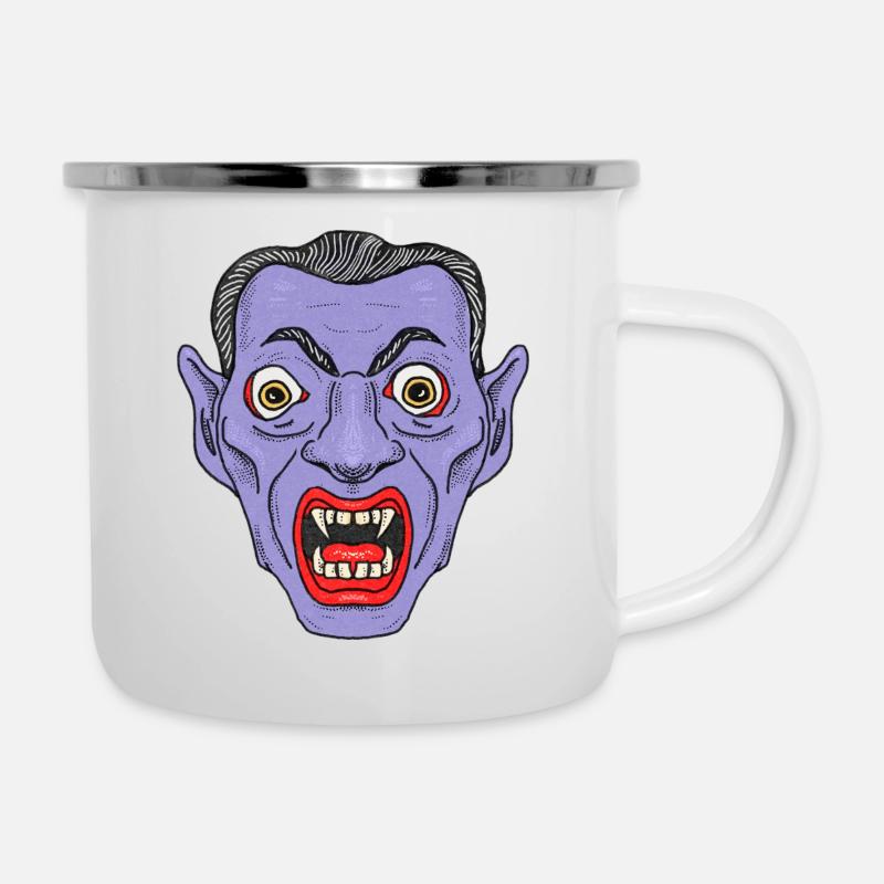Vampire Devil Face - Camper Mug - white