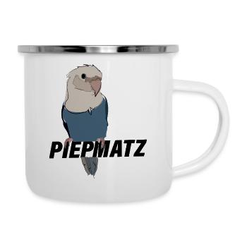 Birdie - Tasse émaillée - blanc - Droite
