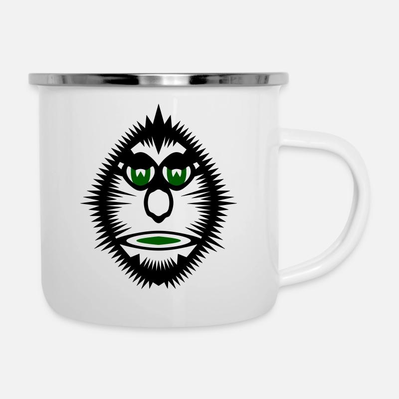 Illustration de visage de chat Visage de chat - Tasse émaillée - blanc