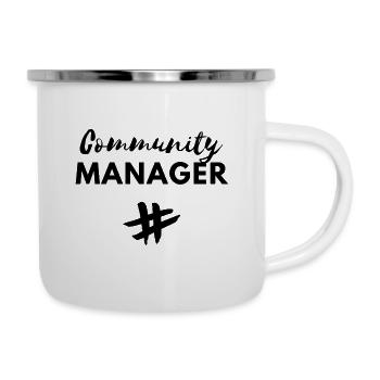 Community manager Idée cadeau social media manager - Tasse émaillée - blanc - Droite