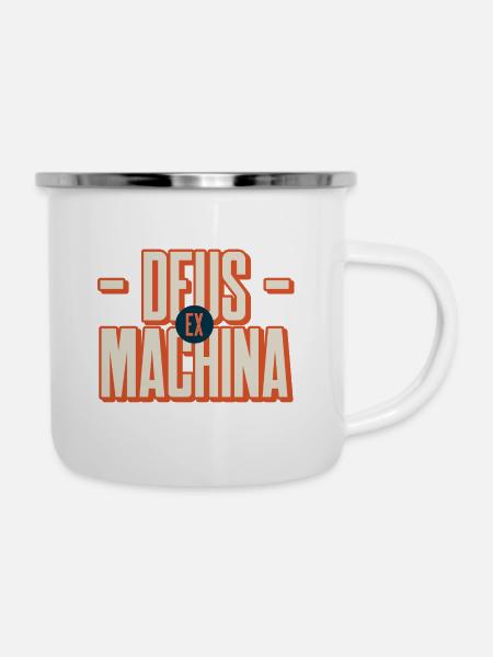 Deus Ex Machina - Emaille-Tasse - Weiß