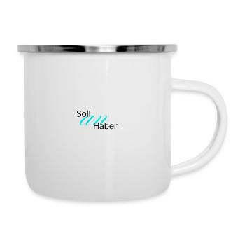 Soll an Haben - Emaille-Tasse - Weiß - Rechts