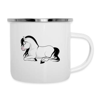 Lying pony - Camper Mug - white - Right