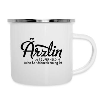 Ärztin - Emaille-Tasse - Weiß - Rechts
