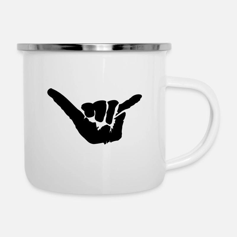 freestyle symbol shaka - Camper Mug - white
