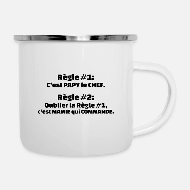 regola 1 è nonno il capo regola 2 dimentica la regola 1 - Tazza smaltata - bianco